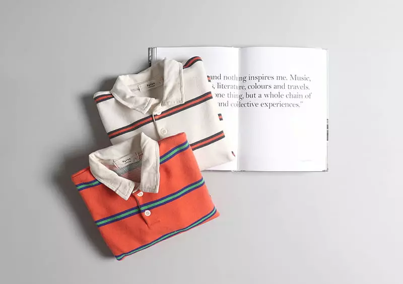 Hyvaa - Korean Children Fashion - #kidsshorts - Unique Stripes Collar Tee - 5