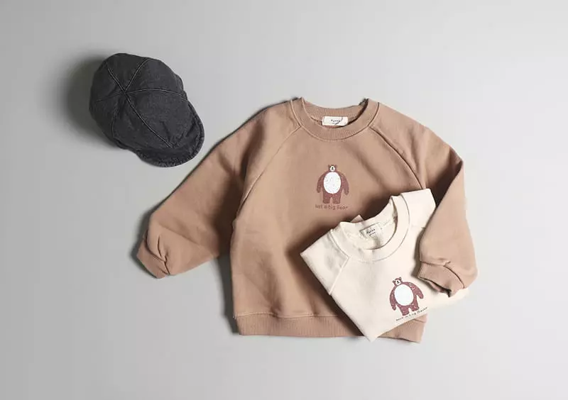 Hyvaa - Korean Children Fashion - #kidsshorts - Raglan Big Bear Sweatshirt - 2