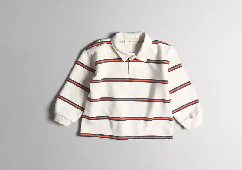 Hyvaa - Korean Children Fashion - #kidsstore - Unique Stripes Collar Tee - 6