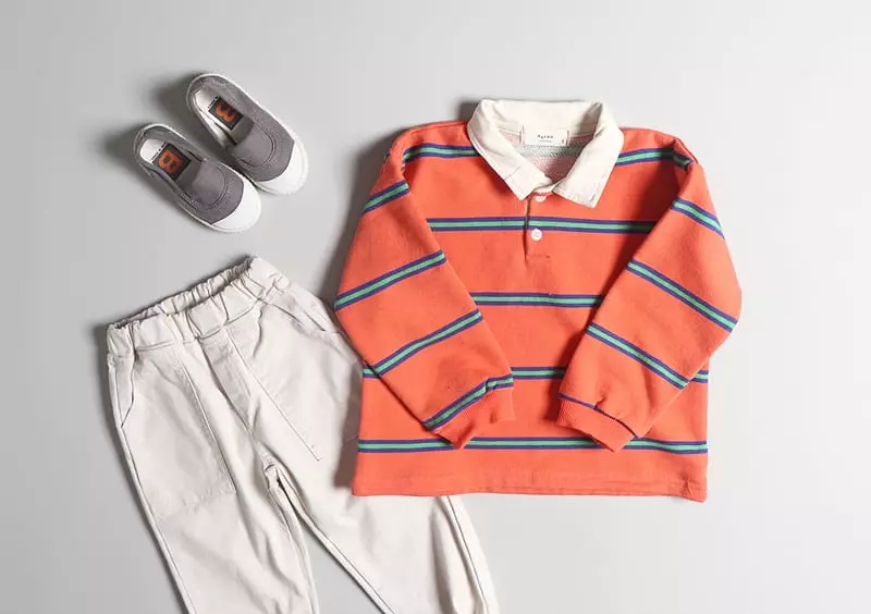 Hyvaa - Korean Children Fashion - #kidzfashiontrend - Unique Stripes Collar Tee - 7