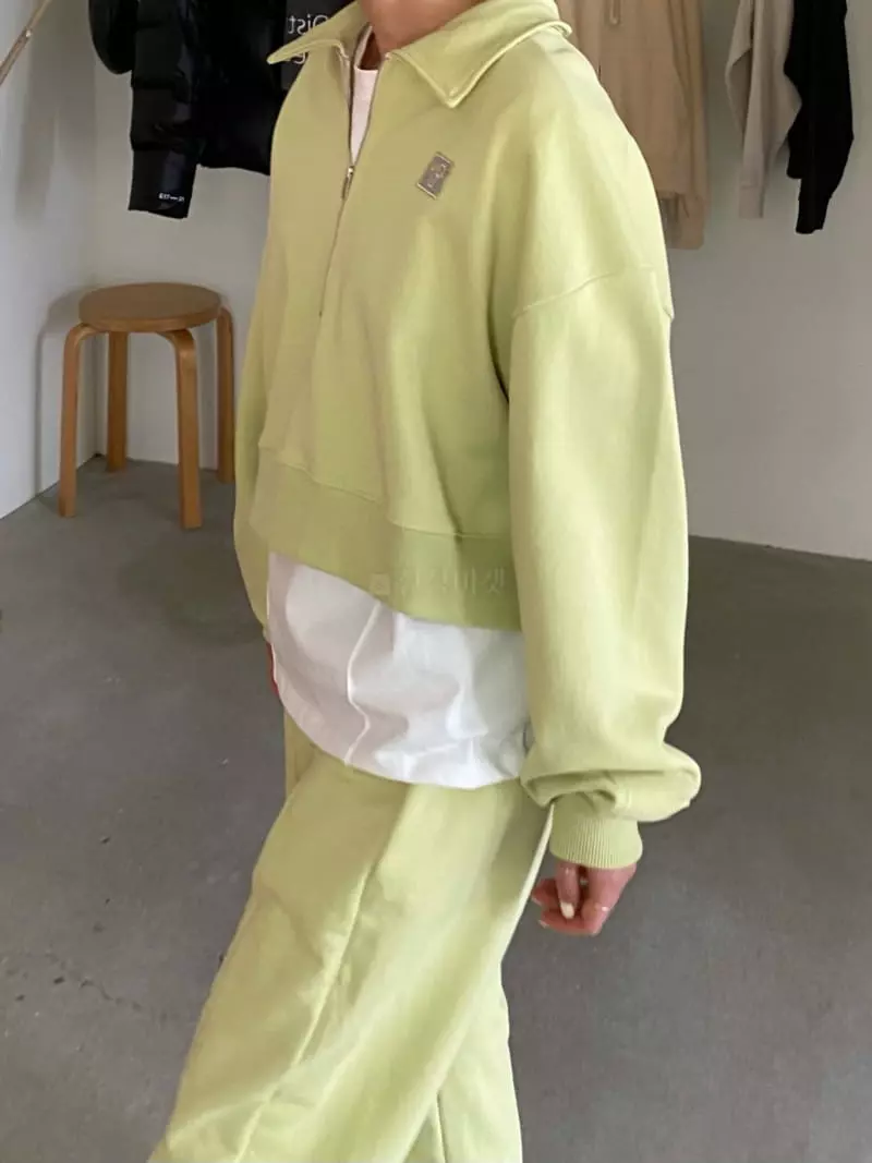 Icon - Korean Women Fashion - #restrostyle - Camping Half Zipper Sweatshirt
