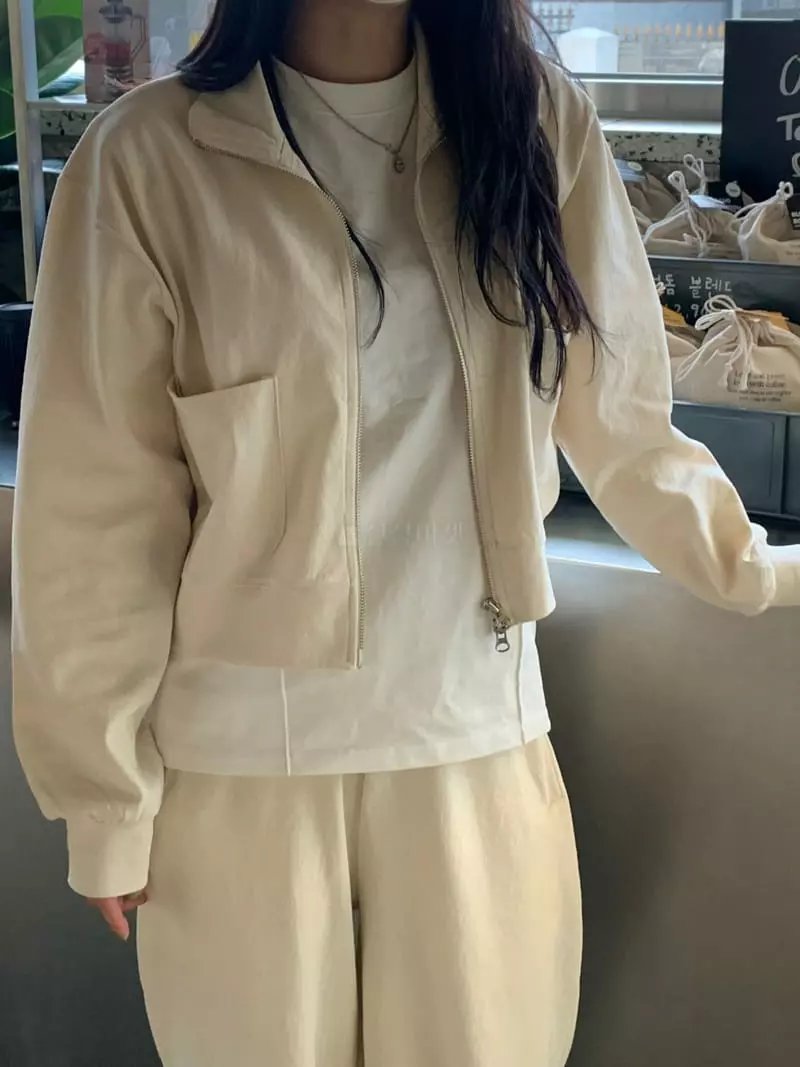 Icon - Korean Women Fashion - #womensfashion - French Zip-up Swatshirt - 2