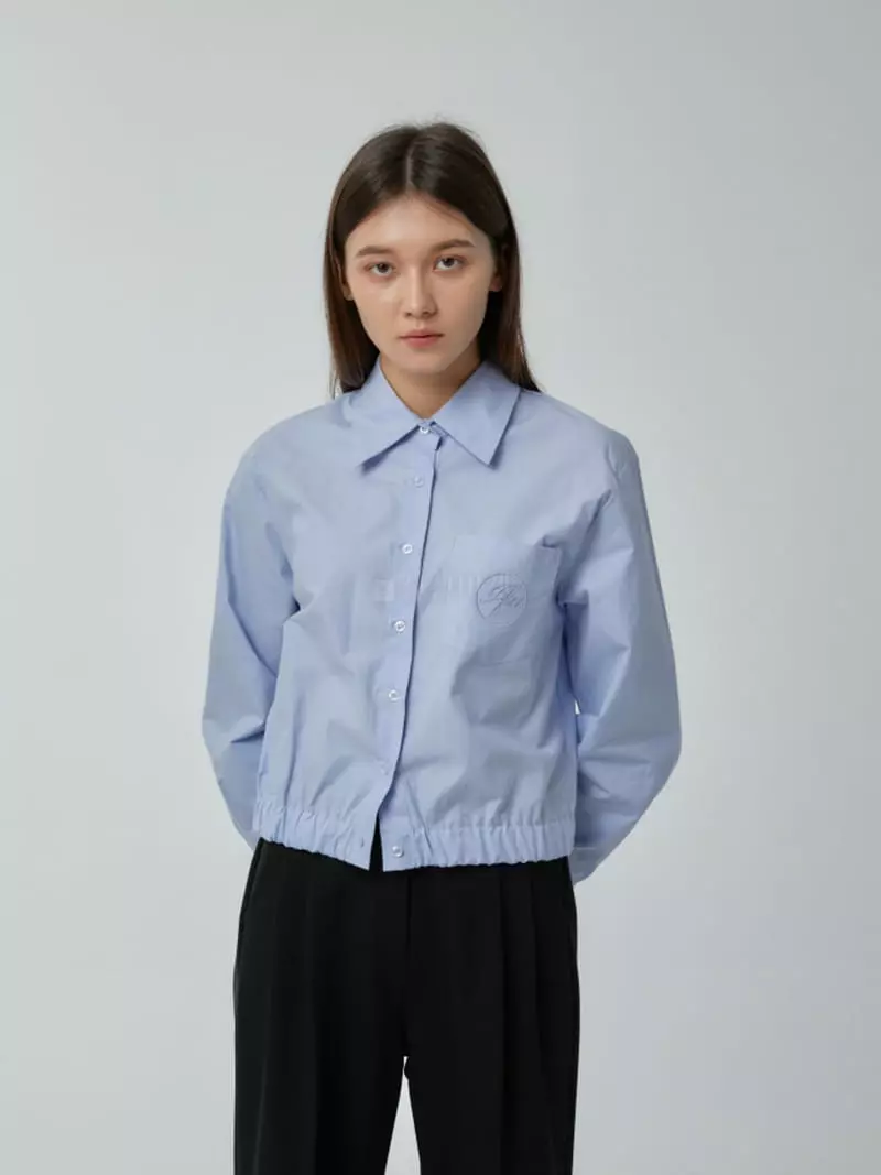 Ifuhouse - Korean Women Fashion - #momslook - Banding Embroidery Shirt