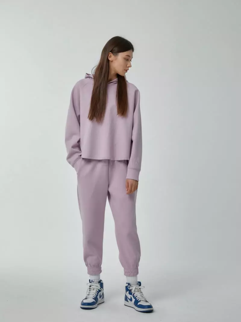 Ifuhouse - Korean Women Fashion - #vintageinspired - Hoody Jogger Top Bottom Set