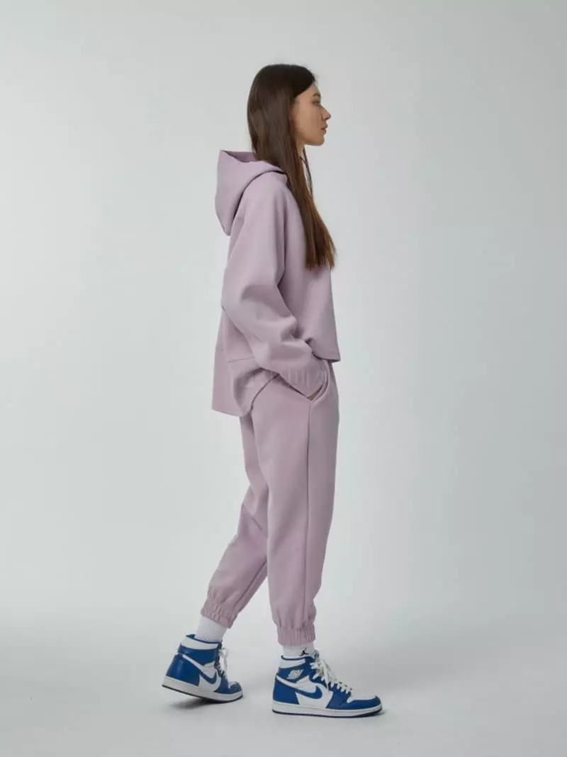 Ifuhouse - Korean Women Fashion - #vintagekidsstyle - Hoody Jogger Top Bottom Set - 2