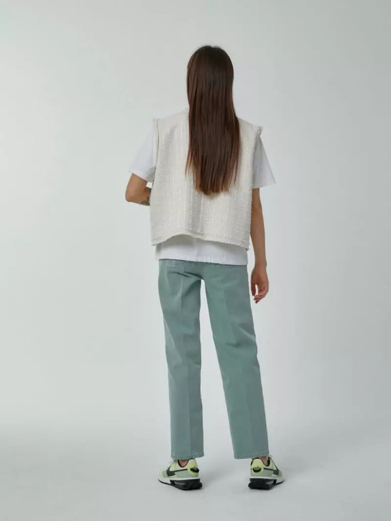 Ifuhouse - Korean Women Fashion - #momslook - Jennie Tweed Vest - 4
