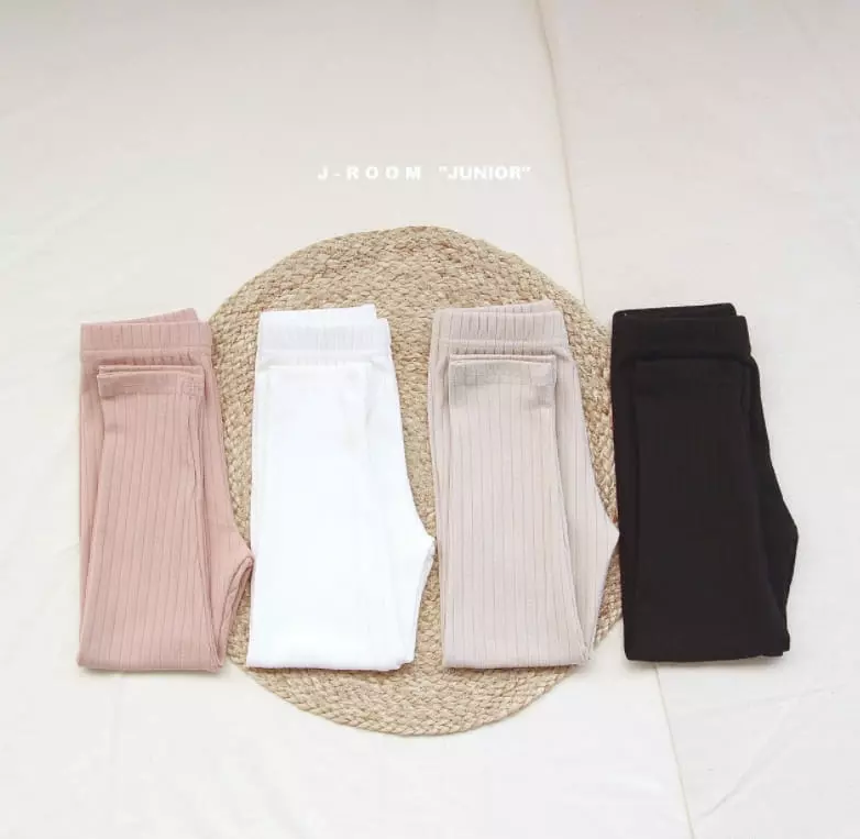 J-Room - Korean Children Fashion - #kidzfashiontrend - Cotton Rib Leggings - 4