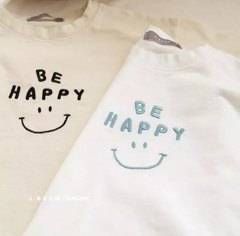 J-Room - Korean Children Fashion - #Kfashion4kids - Happy Embroidery Tee - 2