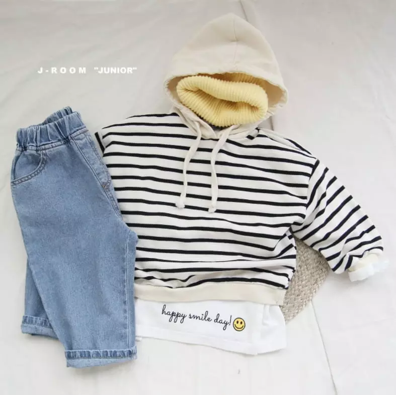 J-Room - Korean Children Fashion - #kidsshorts - Color Stripes Hoody - 3