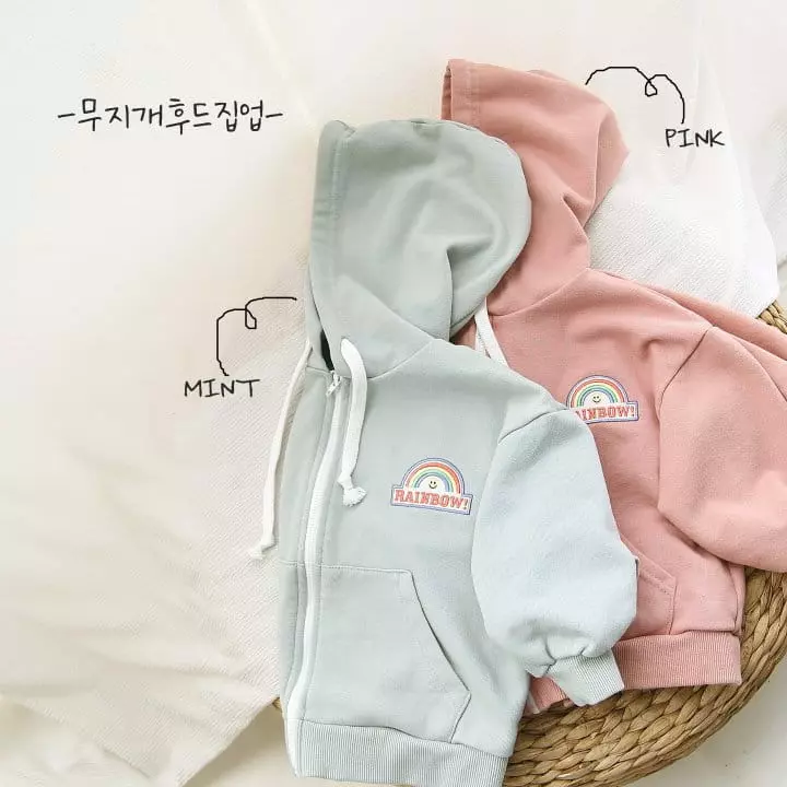 J-Room - Korean Children Fashion - #fashionkids - Rainbow Hoody Zip-up - 4