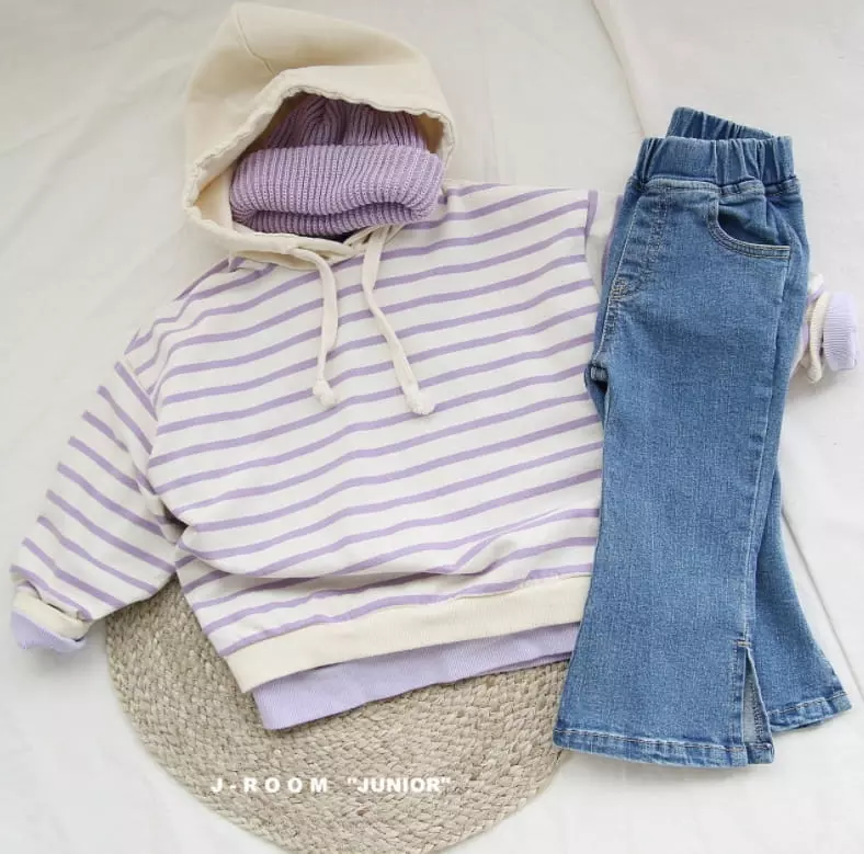 J-Room - Korean Children Fashion - #kidsshorts - Color Stripes Hoody - 4