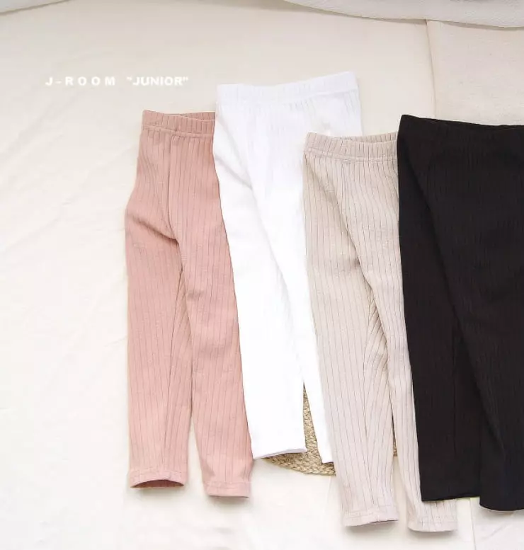 J-Room - Korean Children Fashion - #kidzfashiontrend - Cotton Rib Leggings - 3