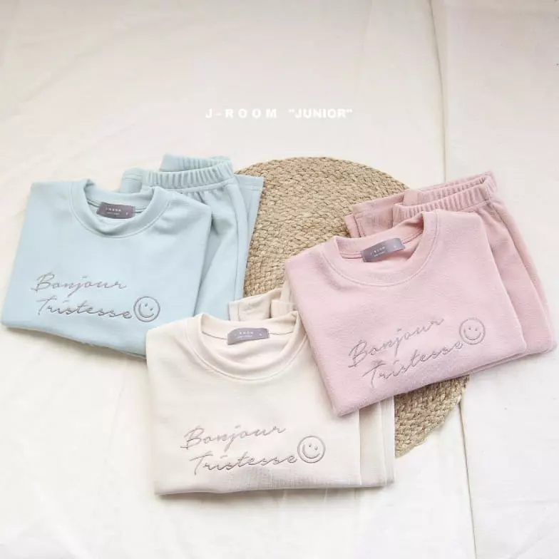 J-Room - Korean Children Fashion - #magicofchildhood - Paper Embroidery Top Bottom Set