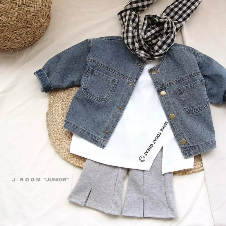 J-Room - Korean Children Fashion - #toddlerclothing - Unbalance Long Tee - 7