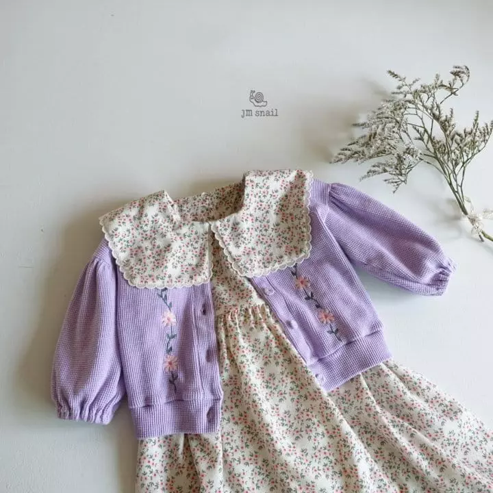 JM Snail - Korean Children Fashion - #childofig - Merry Small Flower Collar One-piece - 5