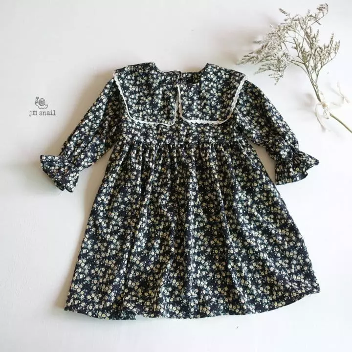 JM Snail - Korean Children Fashion - #childrensboutique - Merry Small Flower Collar One-piece - 6