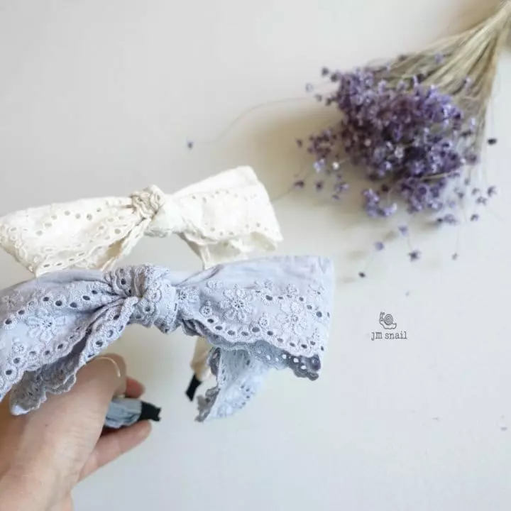 JM Snail - Korean Children Fashion - #childrensboutique - Lace Ribbon Hairband