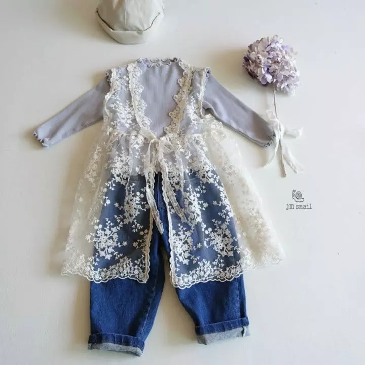 JM Snail - Korean Children Fashion - #designkidswear - Lace Robe - 8