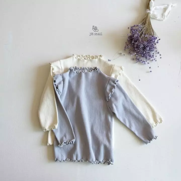 JM Snail - Korean Children Fashion - #discoveringself - Honey Wring Rib Tee - 3