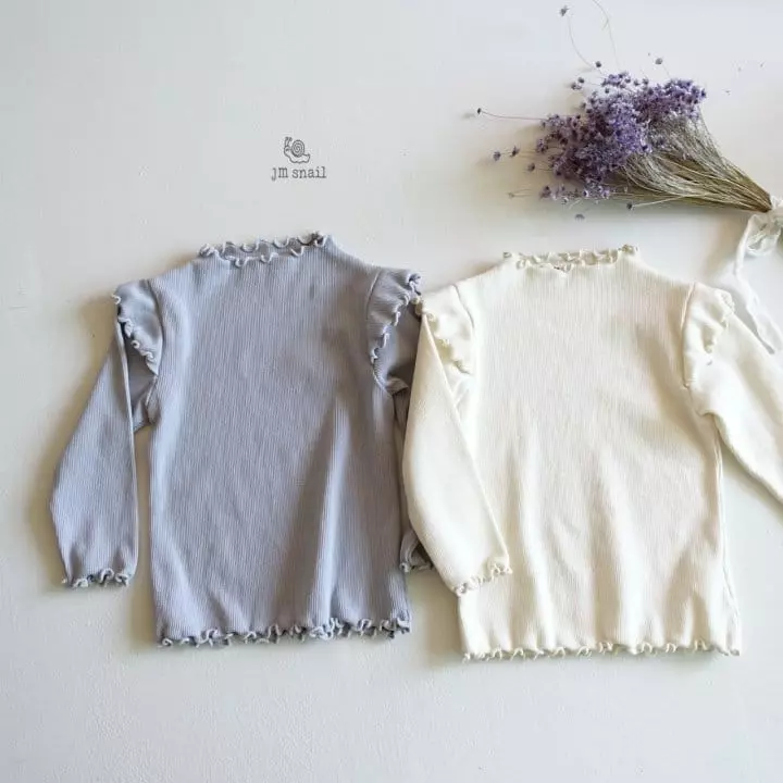 JM Snail - Korean Children Fashion - #discoveringself - Honey Wring Rib Tee - 4