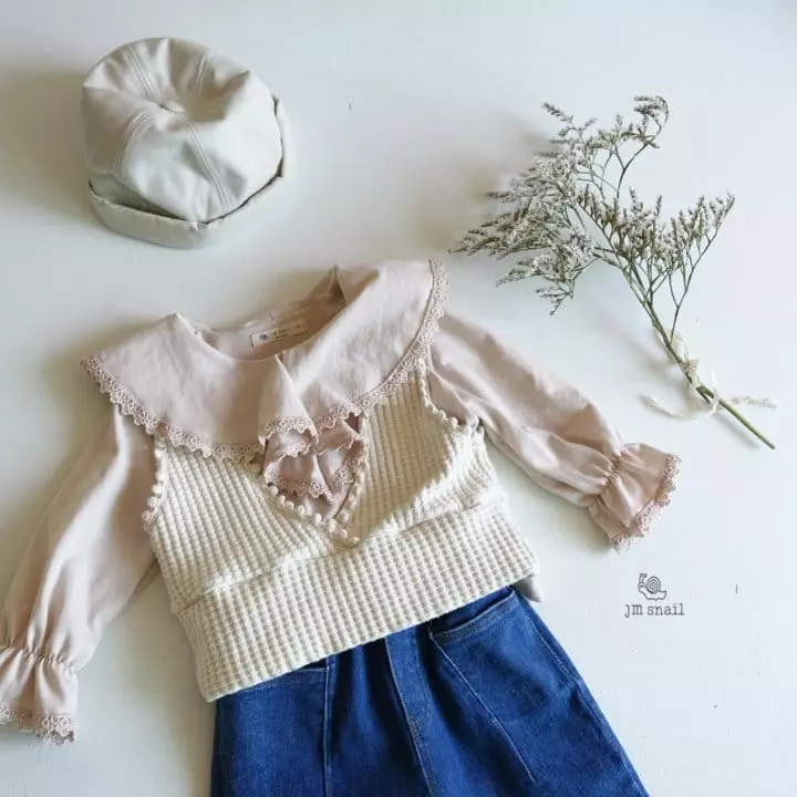 JM Snail - Korean Children Fashion - #kidsshorts - Rachell Ruffle Tee - 6