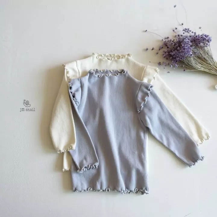 JM Snail - Korean Children Fashion - #kidsshorts - Honey Wring Rib Tee - 5