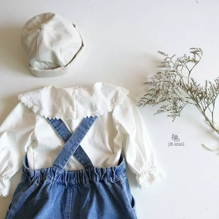 JM Snail - Korean Children Fashion - #littlefashionista - Denim Dungarees Pants - 6