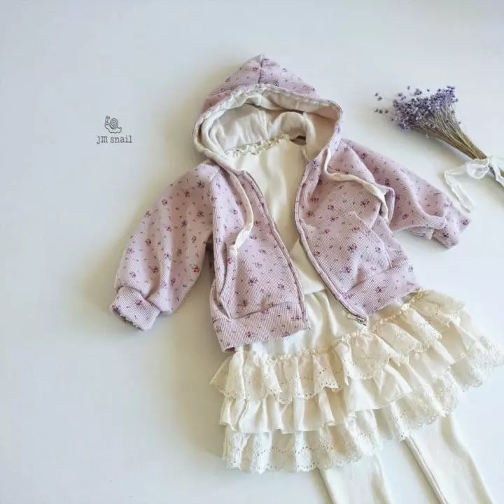 JM Snail - Korean Children Fashion - #magicofchildhood - Small Waffle Hoody Zip-up - 3