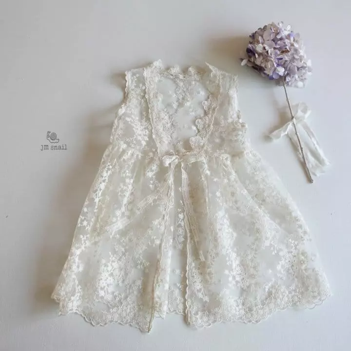JM Snail - Korean Children Fashion - #magicofchildhood - Lace Robe - 2