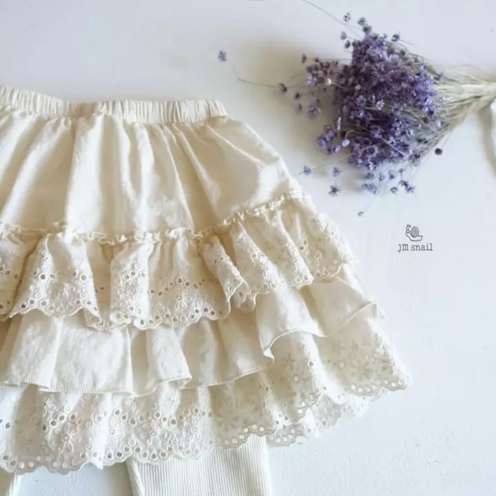 JM Snail - Korean Children Fashion - #magicofchildhood - Lace Inner Skirt Leggings - 2