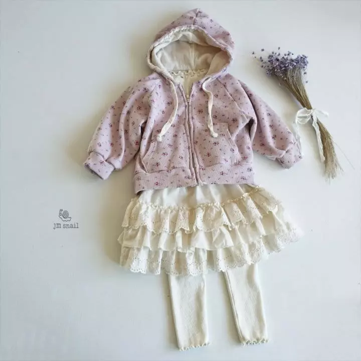 JM Snail - Korean Children Fashion - #magicofchildhood - Small Waffle Hoody Zip-up - 4