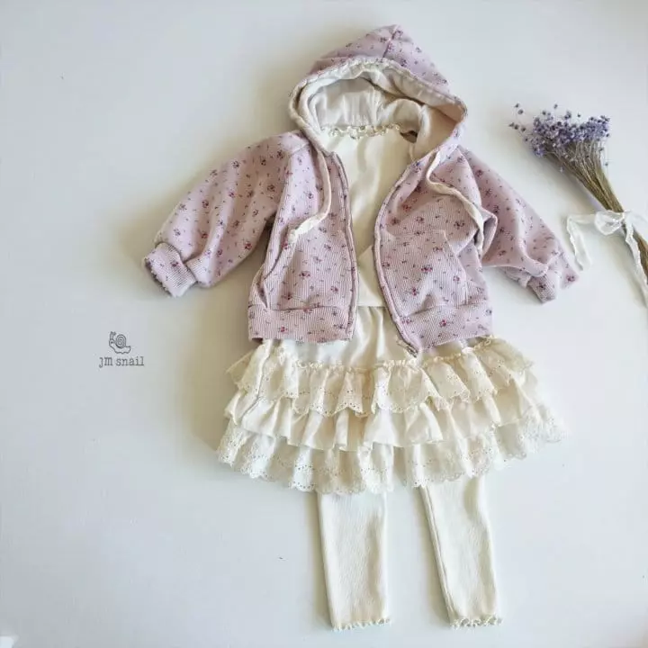 JM Snail - Korean Children Fashion - #prettylittlegirls - Small Waffle Hoody Zip-up - 5