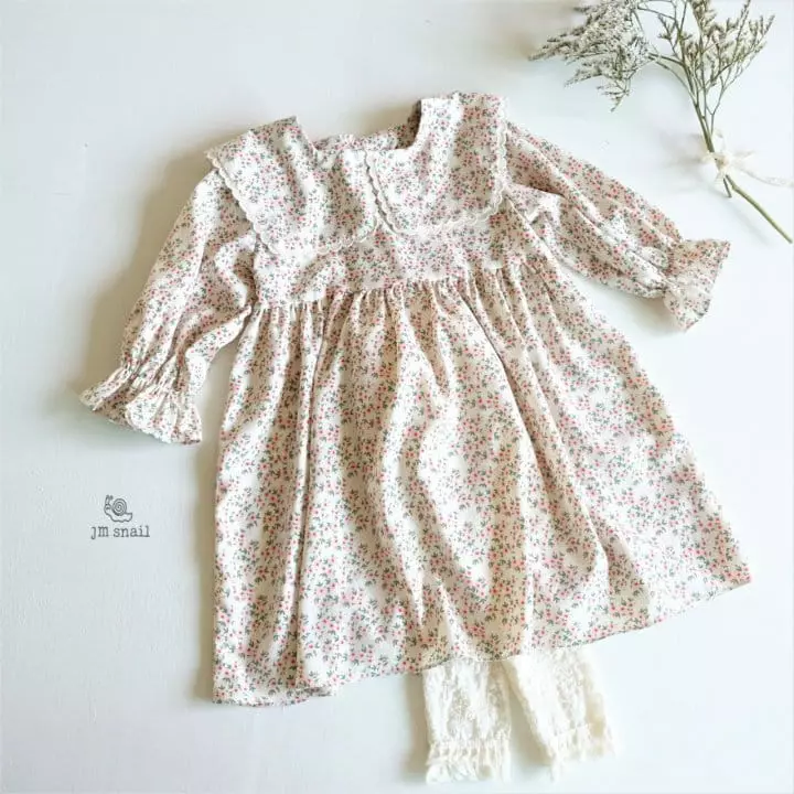 JM Snail - Korean Children Fashion - #prettylittlegirls - Merry Small Flower Collar One-piece