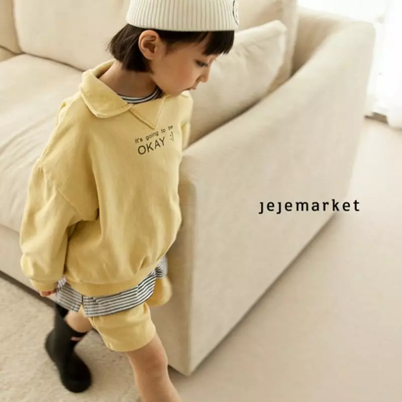 Jeje Market - Korean Children Fashion - #fashionkids - Collar Top Bottom Set