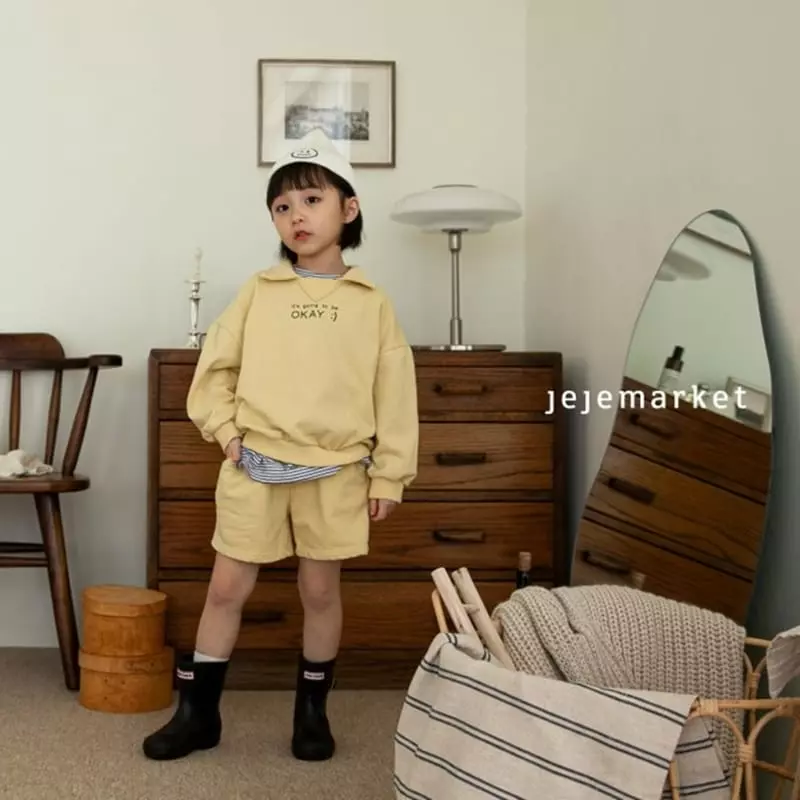 Jeje Market - Korean Children Fashion - #kidsstore - Collar Top Bottom Set - 4