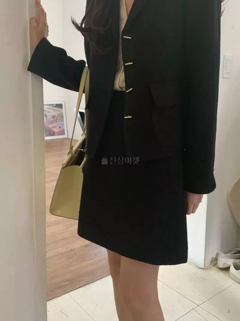 Jinsim - Korean Women Fashion - #momslook - Baton Skirt - 3