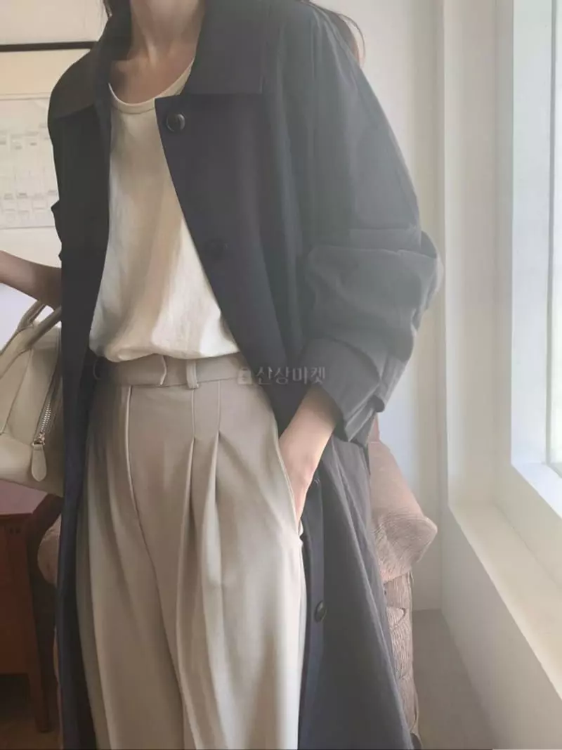 Jinsim - Korean Women Fashion - #momslook - Ba Knit Trench Coat - 3