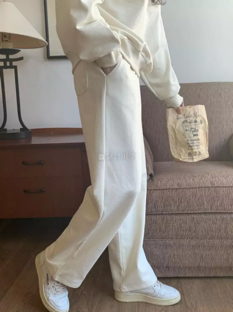 Jinsim - Korean Women Fashion - #restrostyle - Organic Cotton Pants - 4