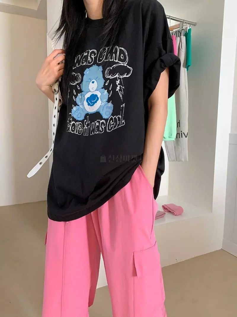Jkichi - Korean Women Fashion - #momslook - Angry Bear Tee
