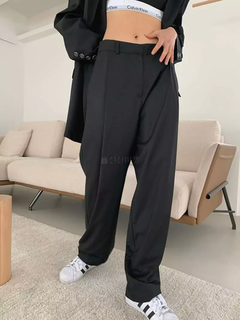 Jkichi - Korean Women Fashion - #momslook - Boxy Soft Pants - 3