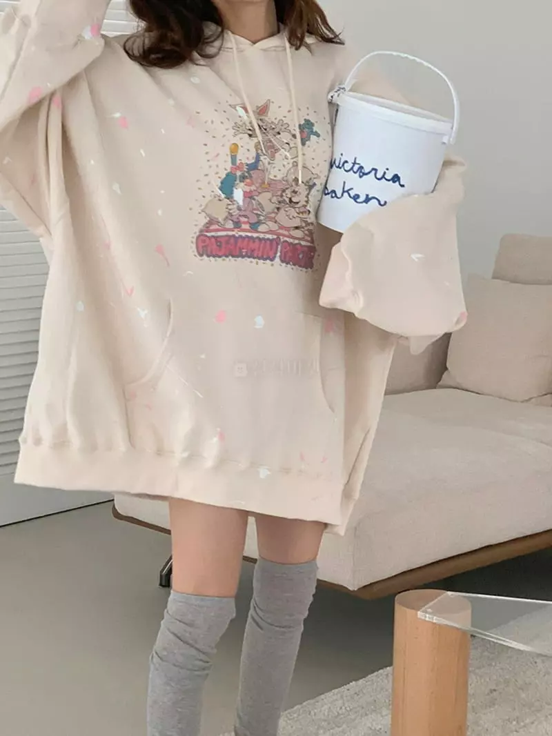Jkichi - Korean Women Fashion - #momslook - Party Hoody - 2