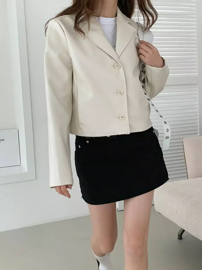 Jkichi - Korean Women Fashion - #momslook - Kitchi Leather Jacket - 3