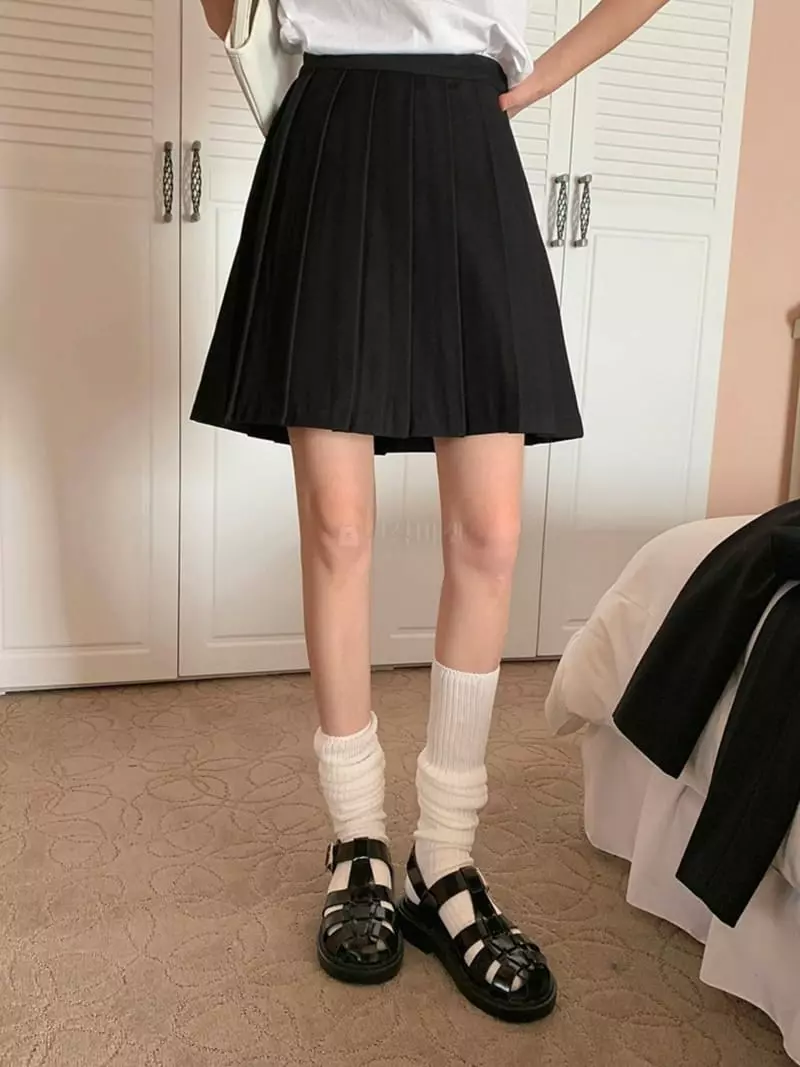 Jkichi - Korean Women Fashion - #momslook - Miu Pleats Skirt - 2