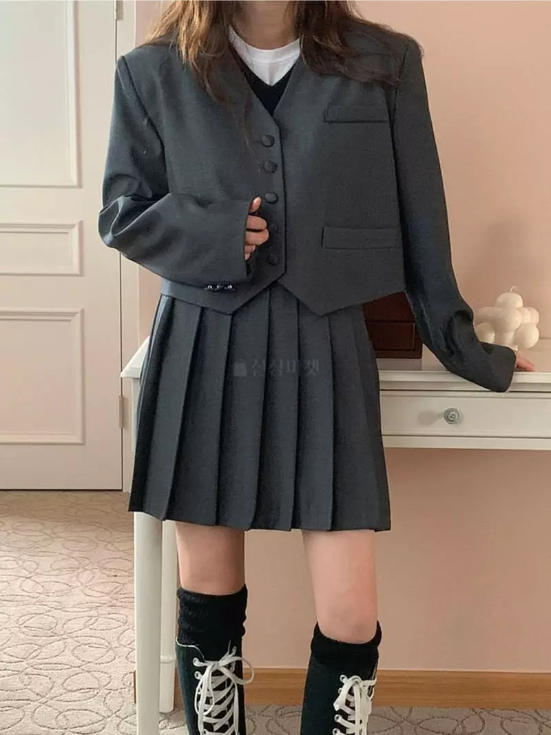 Jkichi - Korean Women Fashion - #momslook - Miu Pleats Jacket - 3