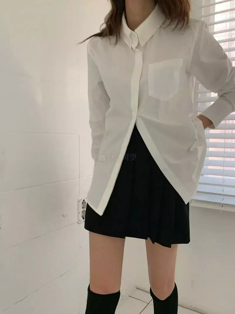 Jkichi - Korean Women Fashion - #pursuepretty - Miu Span Shirt - 2