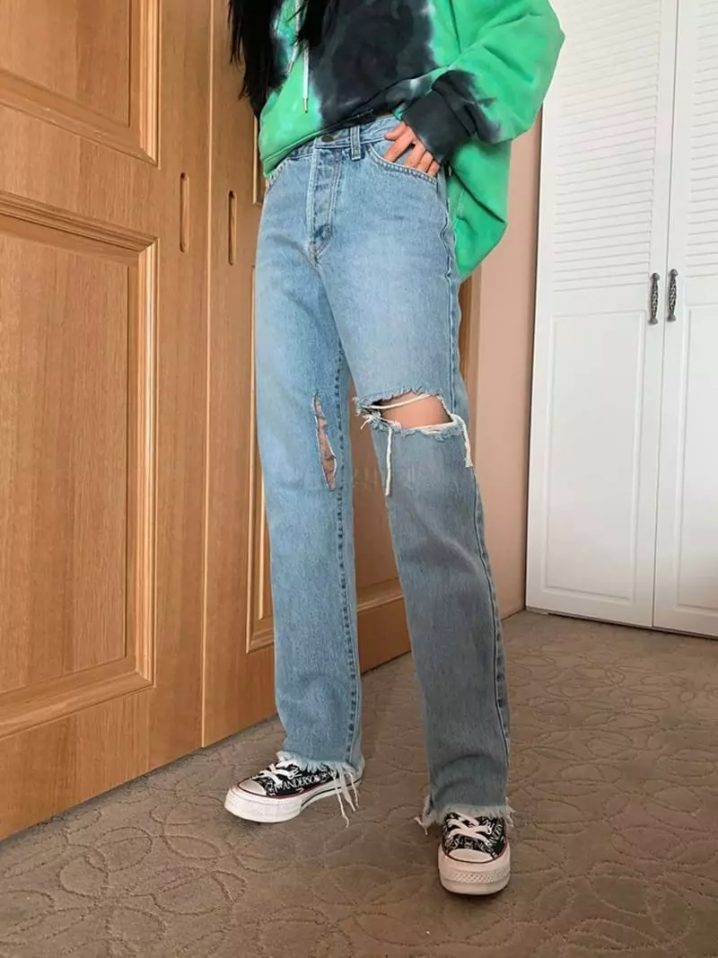 Jkichi - Korean Women Fashion - #romanticstyle - 773 Corn Open Jeans