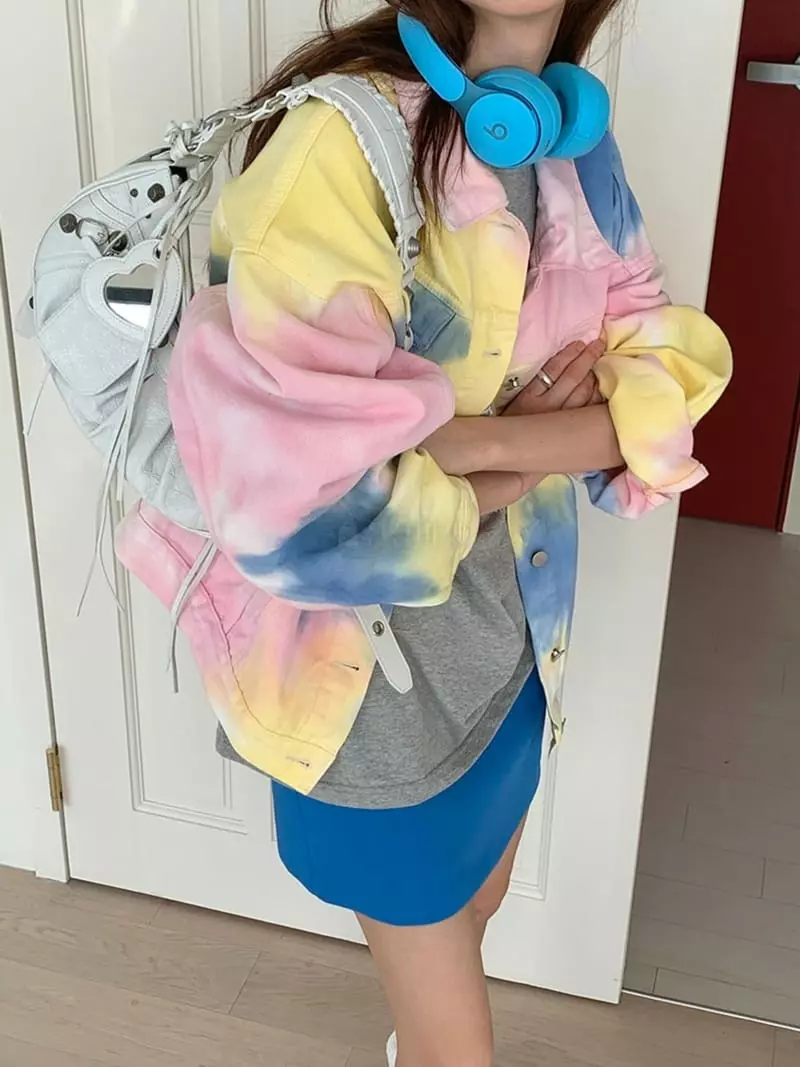 Jkichi - Korean Women Fashion - #thelittlethings - 1029 Water Print Jacket - 2
