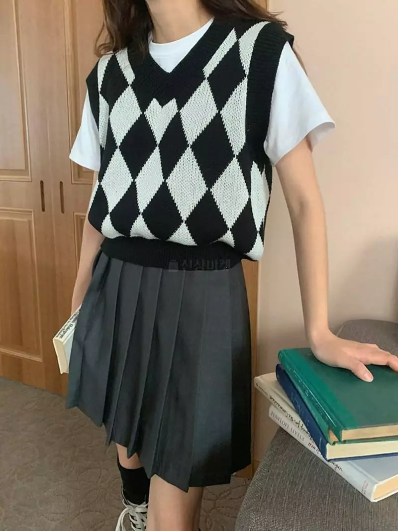 Jkichi - Korean Women Fashion - #thelittlethings - Dia Knit Vest - 2