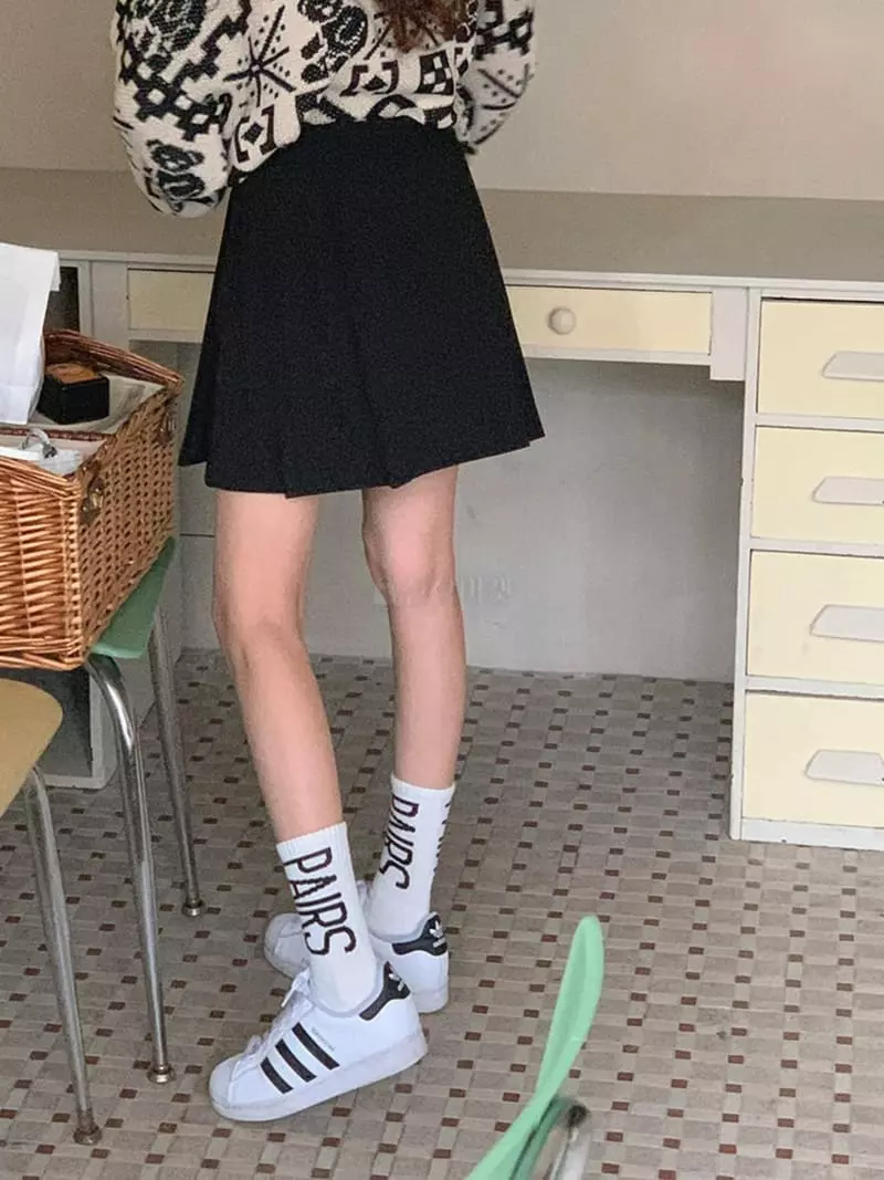 Jkichi - Korean Women Fashion - #vintagekidsstyle - Coloring Shirt Skirt - 3
