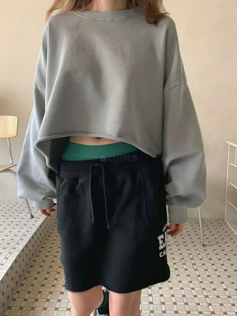 Jkichi - Korean Women Fashion - #womensfashion - Crop Pig Sweatshirt